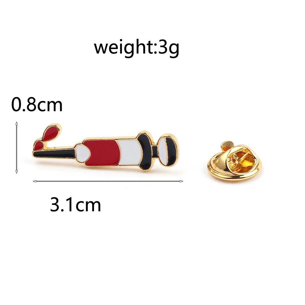 Brosche Medizin Stethoskop Arzt Krankenschwester Rucksack Revers Schmuck