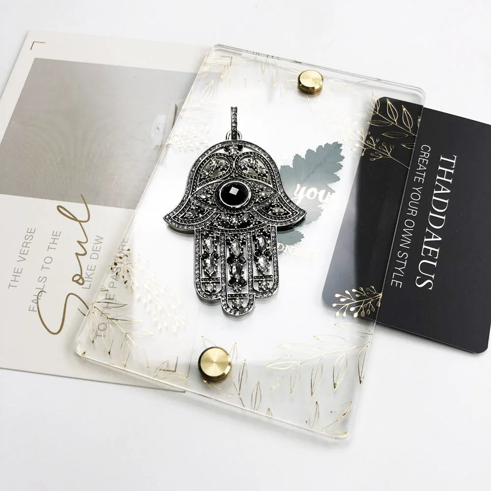 Fatima-Hand Anhänger 925 Sterlingsilber im Schutzcover mit Kartenbeilage