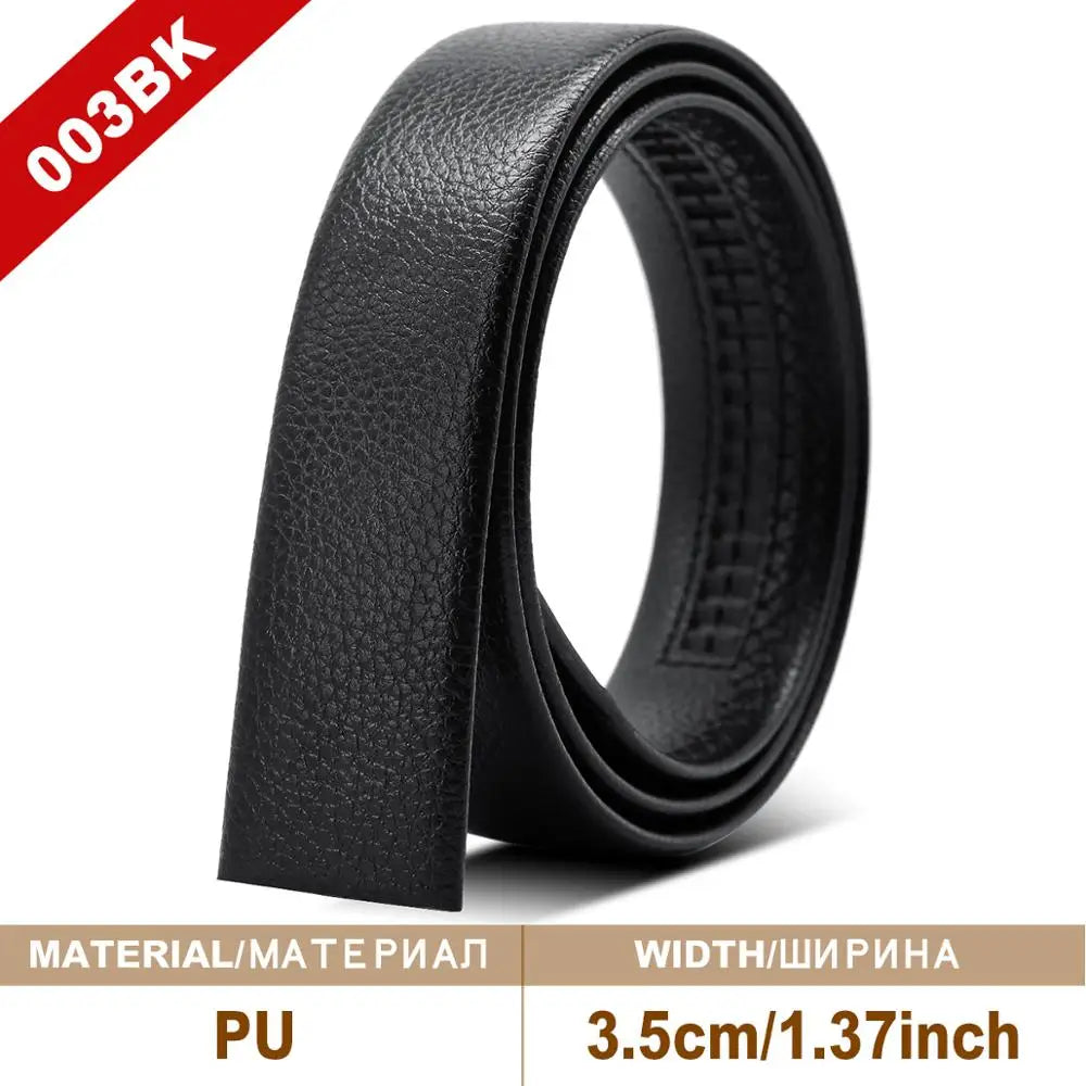 Herren Leder-Gürtelband ohne Schnalle Rindsleder Schwarz Braun 3,5 cm