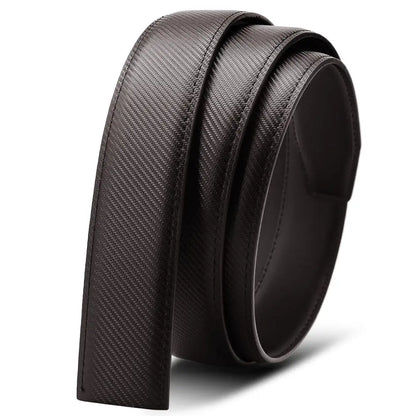 Herren Echtleder-Gürtel 3,4 cm Automatik-Schnalle Business Leisure Rindsleder