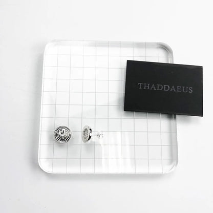 Damen-Ohrstecker rund klassisch vergoldet 925 Sterlingsilber