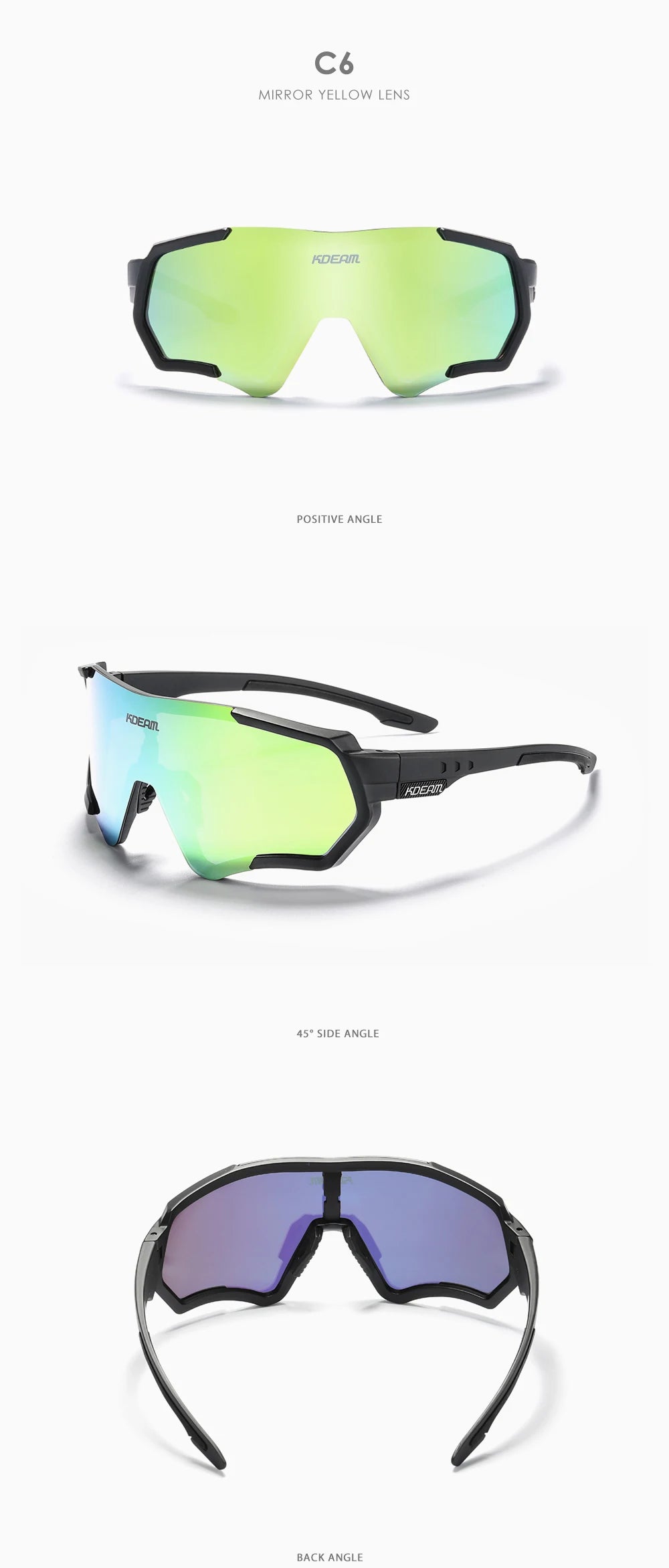 Sonnenbrille Sport TR90 polarisiert Flash-Beschichtung Outdoor Herren