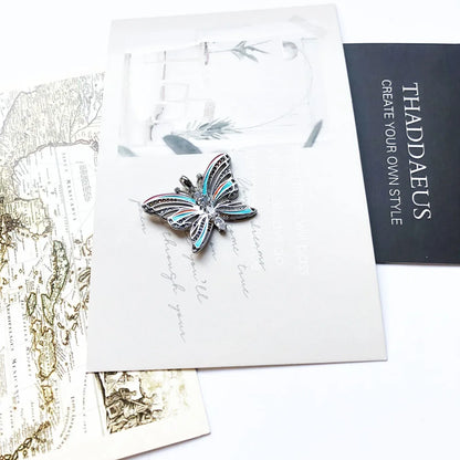 Damen-Charm-Anhaenger Schmetterling tropisch aus Sterlingsilber