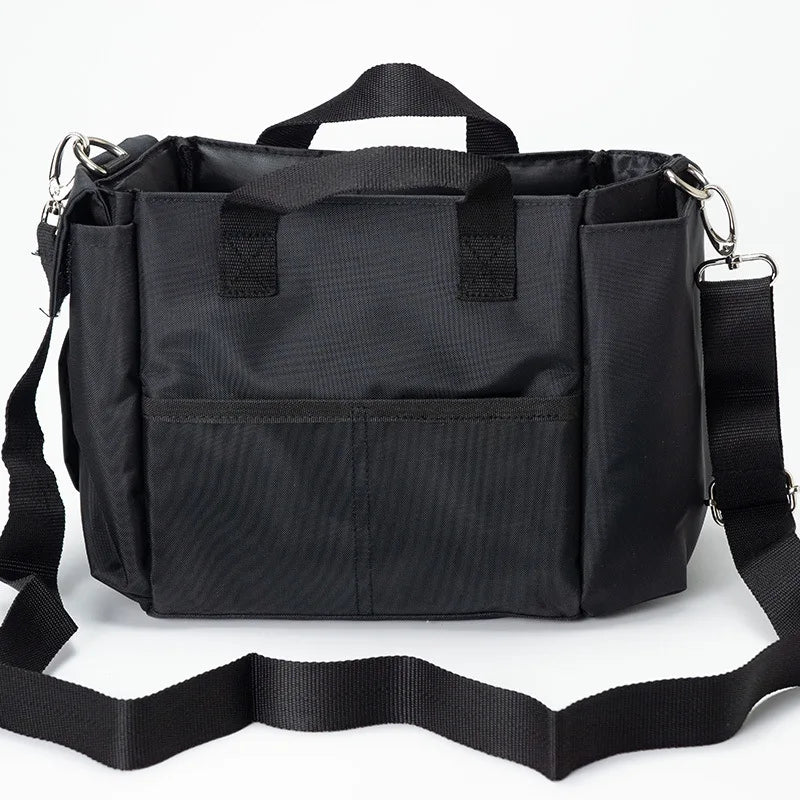 Damen Kosmetiktasche Großes Fassungsvermögen Aus Robuster Oxford-Gewebe Für Reisen Und Alltag Schwarz
