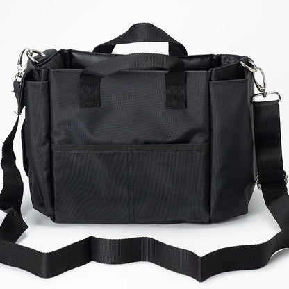 Damen Kosmetiktasche Großes Fassungsvermögen Aus Robuster Oxford-Gewebe Für Reisen Und Alltag Schwarz
