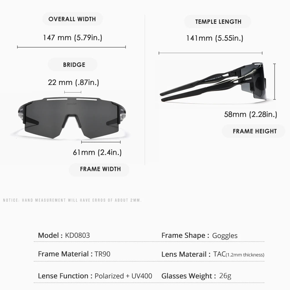 Sonnenbrille Sport TR90 polarisiert 1,2mm Glas Gummisteg winddicht Herren