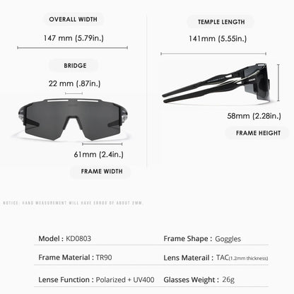 Sonnenbrille Sport TR90 polarisiert 1,2mm Glas Gummisteg winddicht Herren