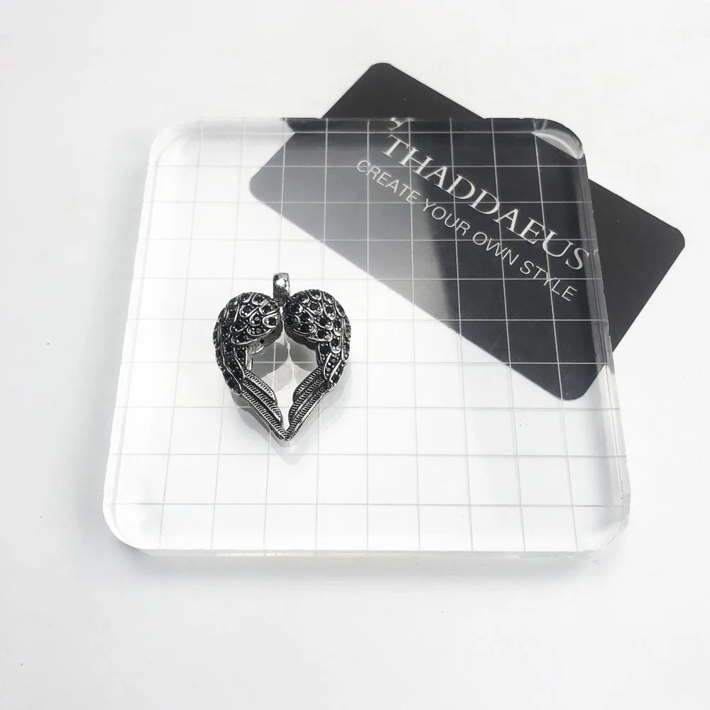 Damen-Charm-Anhänger Flügel Herz trendig aus Sterlingsilber