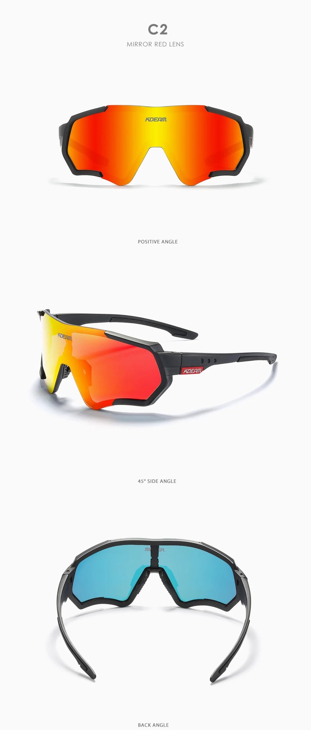Sonnenbrille Sport TR90 polarisiert Flash-Beschichtung Outdoor Herren