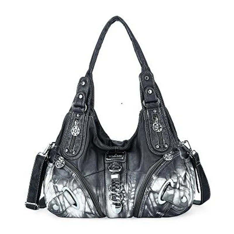 Damen-Handtasche Tie-Dye Muster und weiches Obermaterial Alltagsbegleiter für Alltag und Freizeit