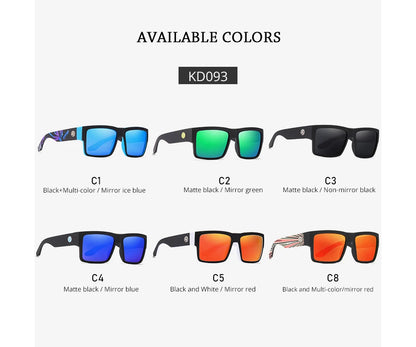 Sonnenbrille quadratisch polarisiert UV400 Punk-Stil elastisch Herren