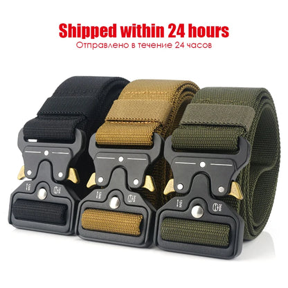 Herren-Taktischer Gürtel aus Nylon Verstellbar Mit Korrosionsbeständiger Schnalle 4,3 cm Breite