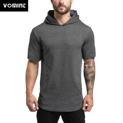 Herren T-Shirt aus dünner Baumwolle mit kurzem Arm im einfarbigen Design