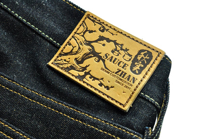 Herren Jeans aus Baumwolle und Leinen im Taper Fit mit 16,5 Unzen