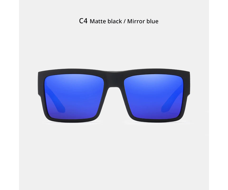 Sonnenbrille quadratisch polarisiert UV400 Punk-Stil elastisch Herren