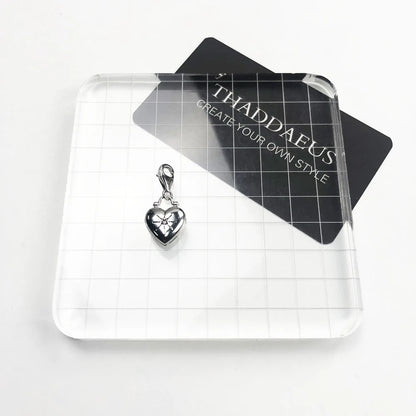 Damen-Charm-Anhänger Herz-Medaillon Vintage aus Sterlingsilber
