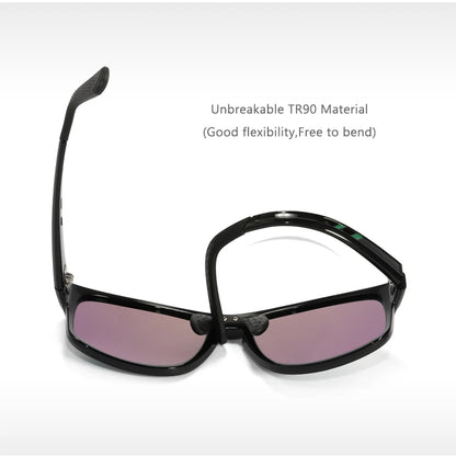 Sonnenbrille Sport TR90 polarisiert rechteckig XL Fahren Damen Herren
