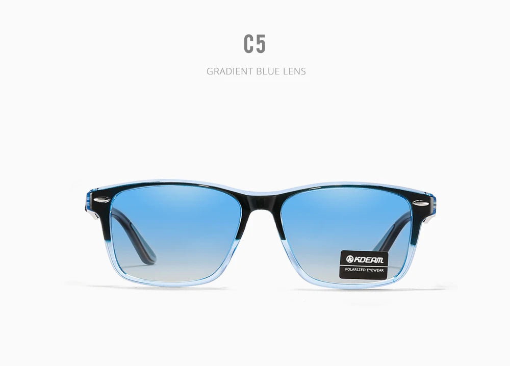 Sonnenbrille quadratisch polarisiert TR90 Federgelenk Unisex