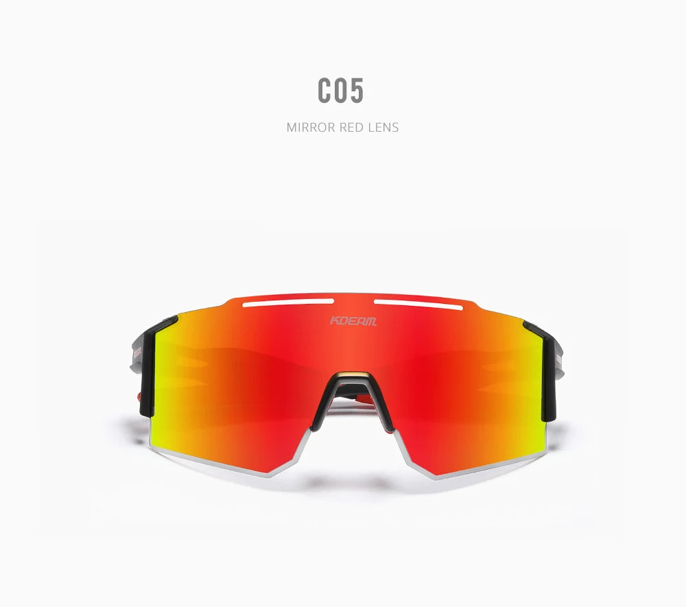 Sonnenbrille Sport TR90 polarisiert 1,2mm Glas Gummisteg winddicht Herren