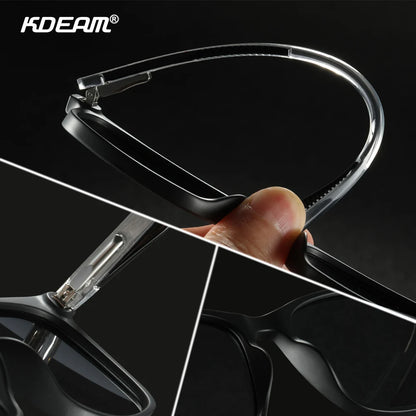 Sonnenbrille quadratisch TR90 polarisiert Federgelenk Wandern Angeln Herren