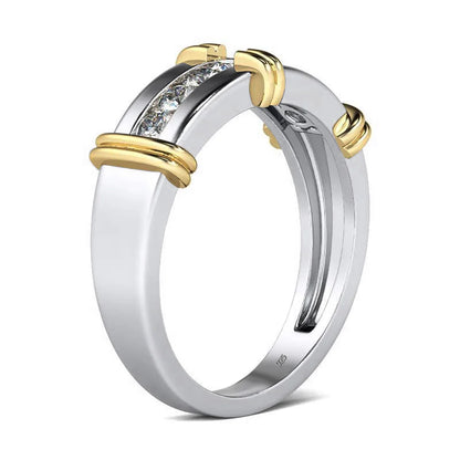 Damen-Ring aus Moissanit, 2,3 mm Rundschliff, Ehering aus 925er Silber Schmuckstück