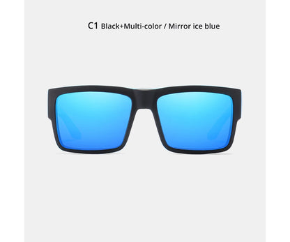Sonnenbrille quadratisch polarisiert UV400 Punk-Stil elastisch Herren