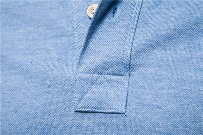 Herren Poloshirt aus Baumwolle in einfarbig mit klassischem Design für Freizeit und Business