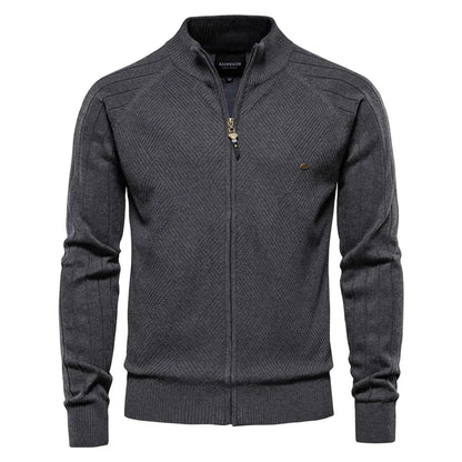 Männer Strickjacke aus hochwertiger Baumwolle im Casual-Stil für den Winter