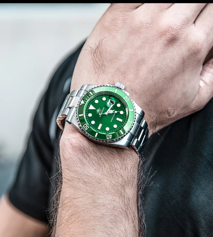 Herren Luxus-Quarzuhr Keramiklünette BGW9 Leuchtzeiger 200m wasserdicht Outdoor Sports