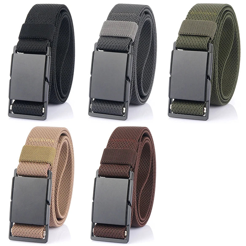Unisex-Gürtel Mit Magnet-Schnalle 3,4 cm Breite Elastisch Für Outdoor Alltagsaktivitäten Wandern Reisen