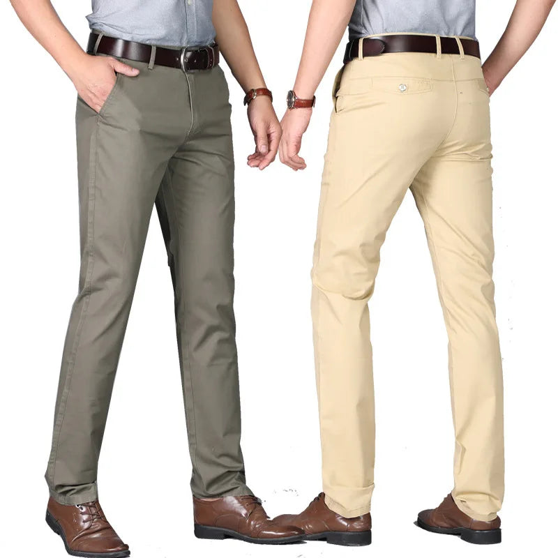 Herren Smart Casual Hose aus leichtem Twill mit geradem Schnitt