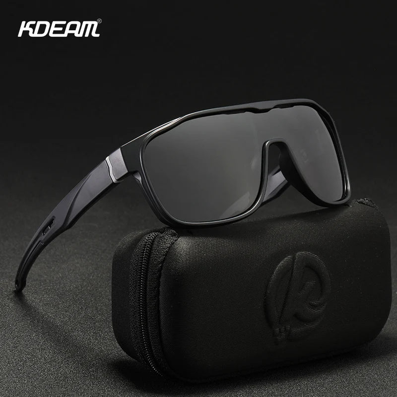 Sonnenbrille Einteiler polarisiert übergroß Schild Sport Herren