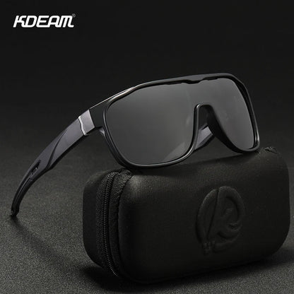 Sonnenbrille Einteiler polarisiert übergroß Schild Sport Herren