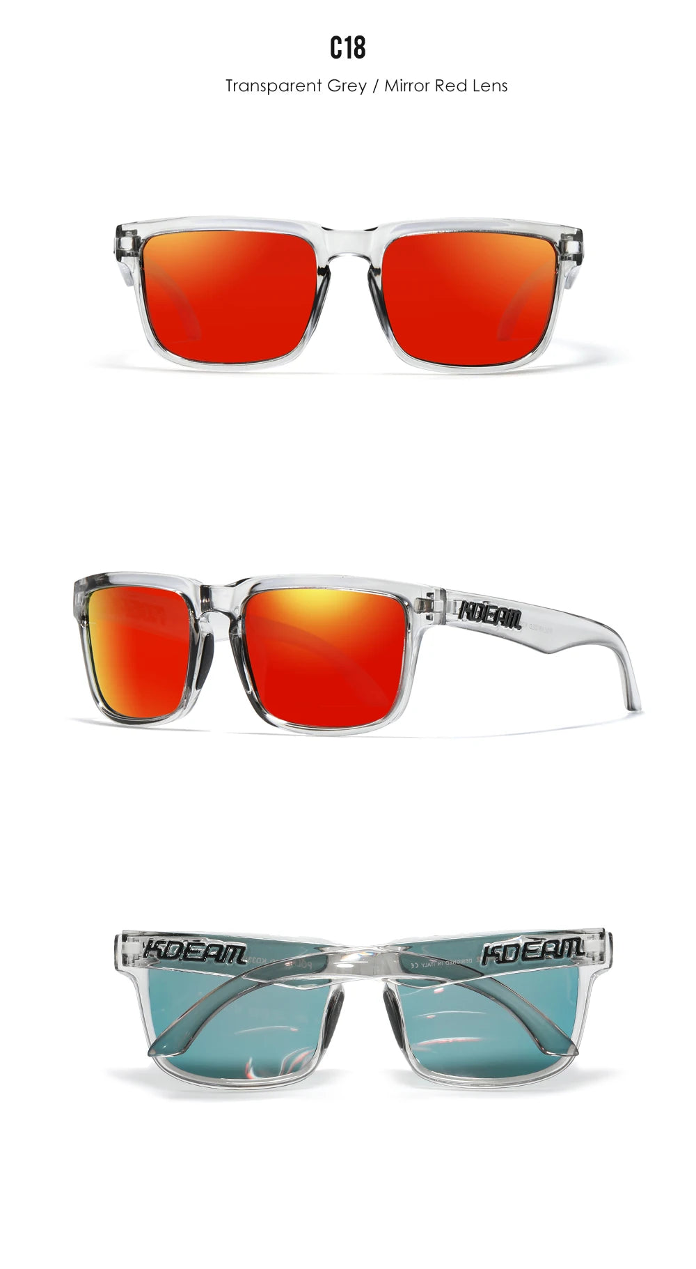Sonnenbrille quadratisch polarisiert Angeln Lifestyle Spiegel Hartbox Unisex