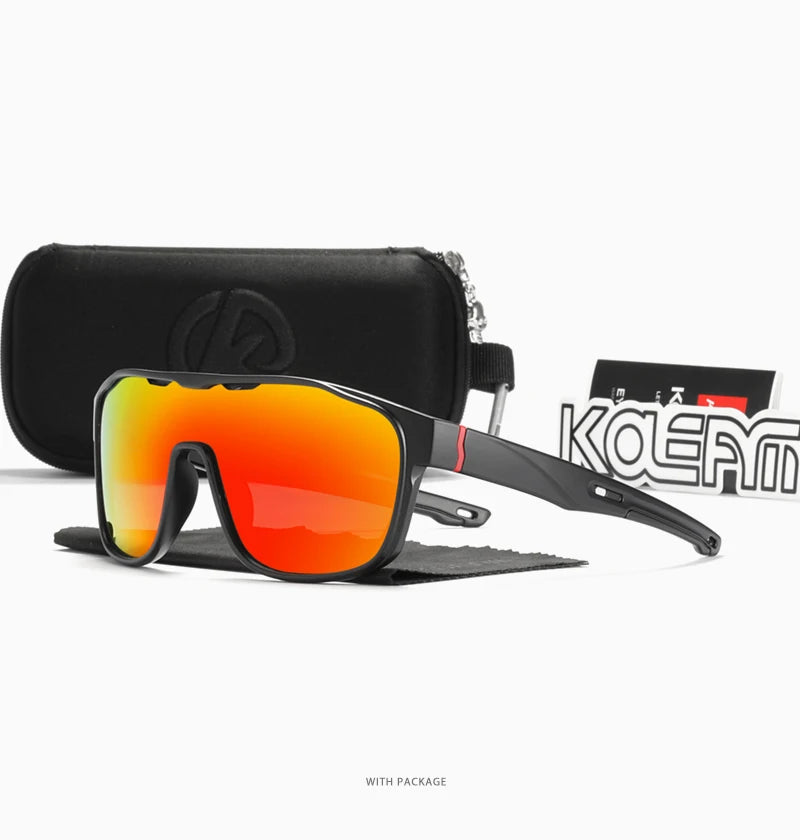 Sonnenbrille Einteiler polarisiert Spiegel winddicht Cat.3 Sport Herren