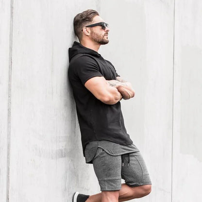 Herren T-Shirt aus dünner Baumwolle mit kurzem Arm im einfarbigen Design