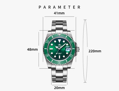 Herren-Taucheruhr mit Keramikluenette und NH35-Automatikwerk