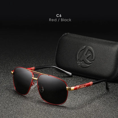 Sonnenbrille Al-Mg quadratisch polarisiert Outdoor UV400 Herren Damen