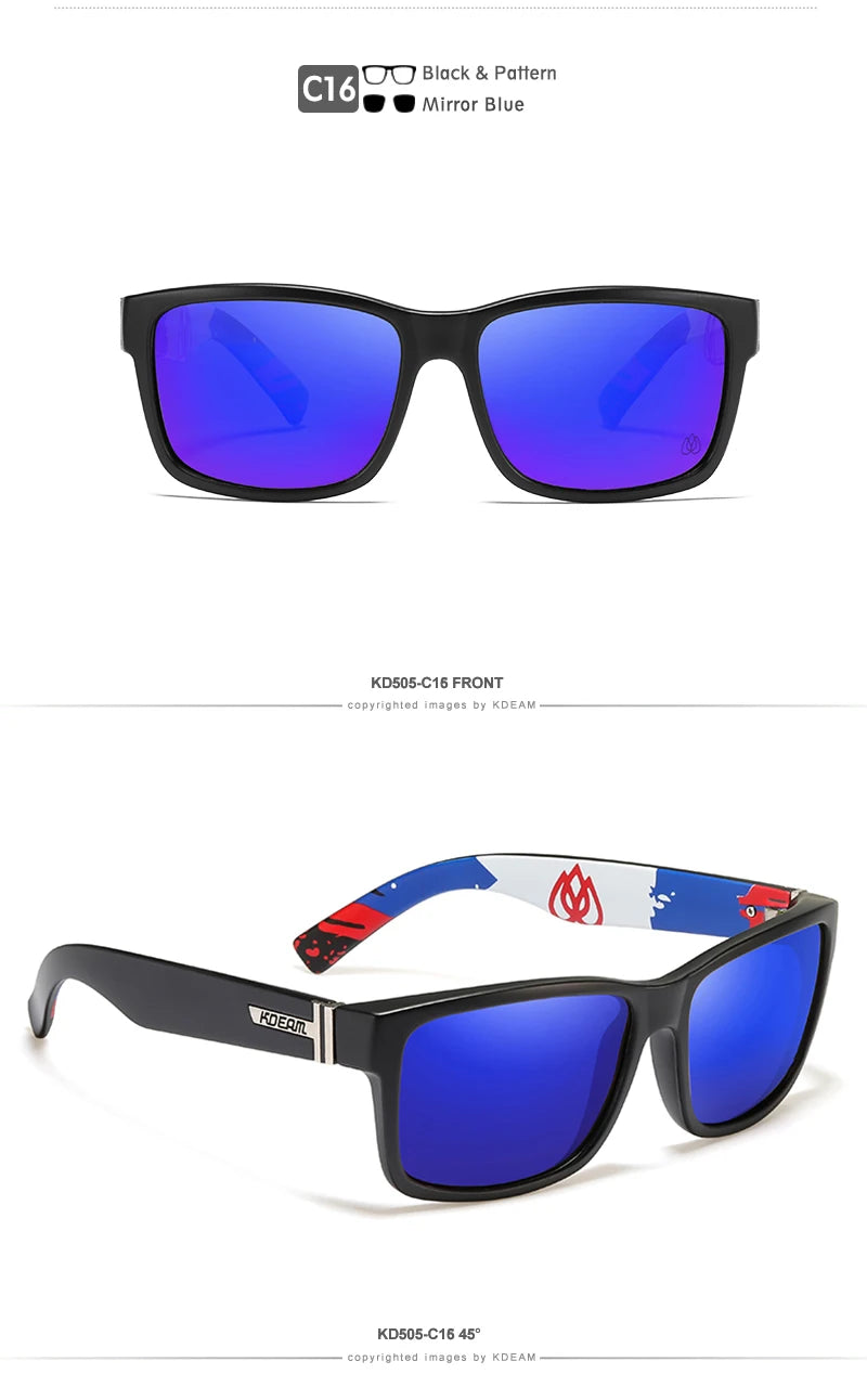 Sonnenbrille Sport polarisiert photochrom Fahren auffällige Farben Hartbox