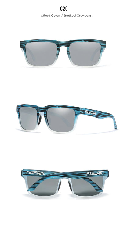 Sonnenbrille quadratisch polarisiert Angeln Lifestyle Spiegel Hartbox Unisex
