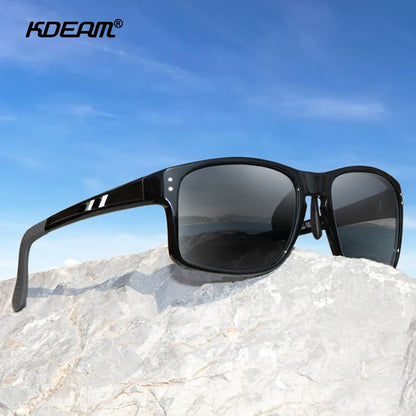 Sonnenbrille Sport TR90 polarisiert rechteckig XL Fahren Damen Herren
