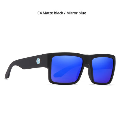 Sonnenbrille quadratisch polarisiert UV400 Punk-Stil elastisch Herren