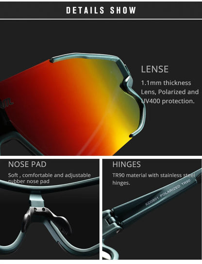 Sonnenbrille Sport TR90 polarisiert kratzfest 1,1mm Linse Herren