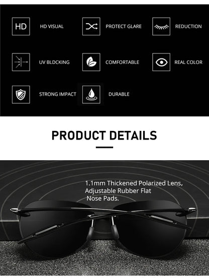 Sonnenbrille Pilot TR90 polarisiert UV400 ultraleicht Luxus Herren