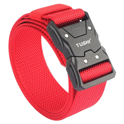 Herren-Taktischer Gürtel aus 1200D Nylon mit Schnellverschluss und robuster Metall-Schnalle, Breite 3,8 cm