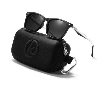 Sonnenbrille quadratisch TR90 polarisiert Federgelenk Angeln Herren