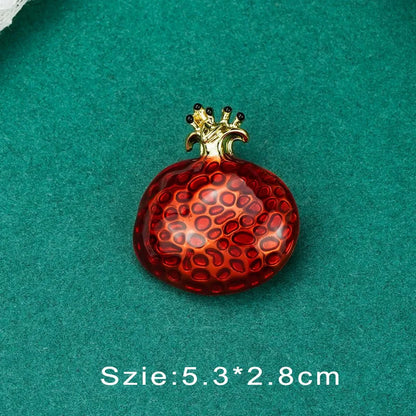 Brosche Blume Barock Vintage Palast Rot Emaille Perle Party Damen
