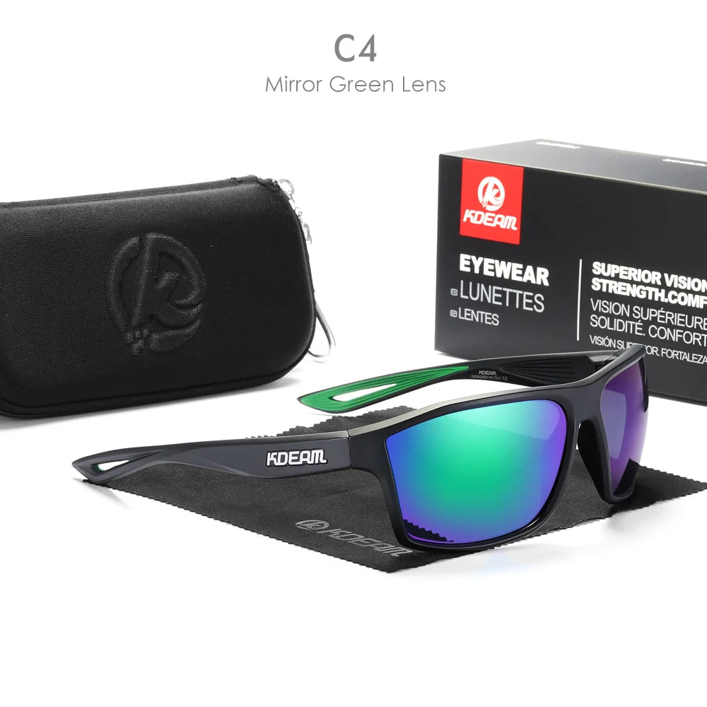 Sonnenbrille quadratisch polarisiert 65mm Outdoor Angeln Sport Herren
