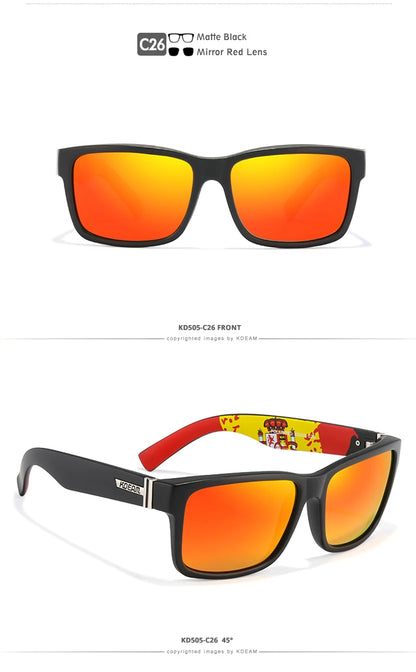 Sonnenbrille Sport polarisiert photochrom Fahren auffällige Farben Hartbox