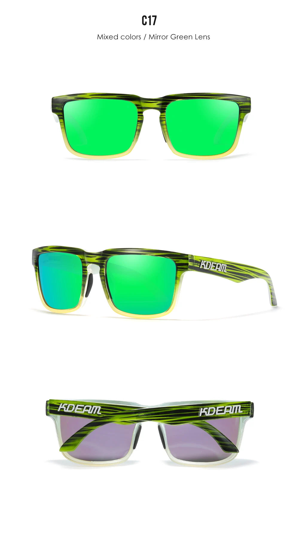 Sonnenbrille quadratisch polarisiert Angeln Lifestyle Spiegel Hartbox Unisex